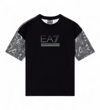EA7 para niño. 7B000179_AF16548 Camiseta Train Visibility Graphic negro (16Años= 118cm), Casual, Algodón, Manga corta, moda infantil