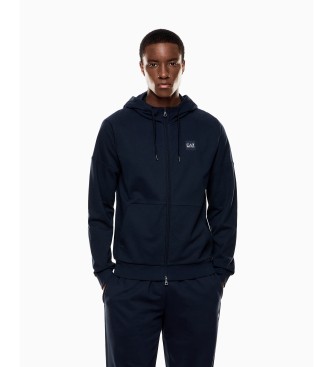 EA7 para hombre. 7M000904_AF13512 Sudadera con capucha Visibility marino (XL), Casual, Algodón