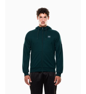 EA7 para hombre. 7M000904_AF13512 Sudadera con capucha Visibility verde (XXL), Casual, Algodón