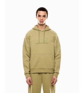 EA7 para hombre. 7M000909_AF10377 Sudadera Visibility con capucha beige (L), Casual, Algodón