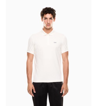 EA7 para hombre. 7M000901_AF10373 Polo Elástico Visibility blanco (XXL), Casual, Algodón, Manga corta