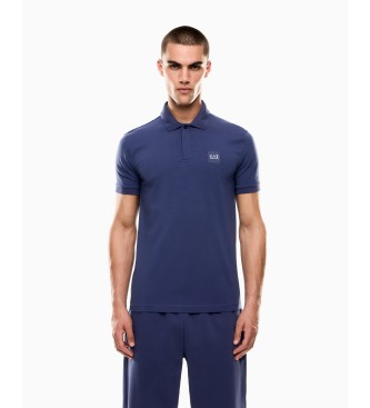 EA7 para hombre. 7M000901_AF10373 Polo Elástico Visibility azul (XS), Casual, Algodón, Manga corta