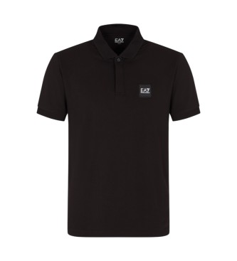 EA7 para hombre. 7M000901_AF10373 Polo Elástico Visibility negro (M), Casual, Algodón, Manga corta