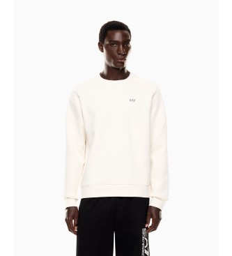 EA7 para hombre. 7M000908_AF10377 Sudadera Visibility en mezcla de algodón blanco (L), Casual