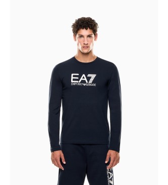 EA7 para hombre. 7M000900_AF10373 Camiseta Marca marino (M), Casual, Algodón, Manga larga