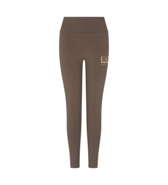 EA7 para mujer. 7W000426_AF12484 Leggings Visibility High Waist marrón (XXS), Deportivo, Algodón, Multideporte
