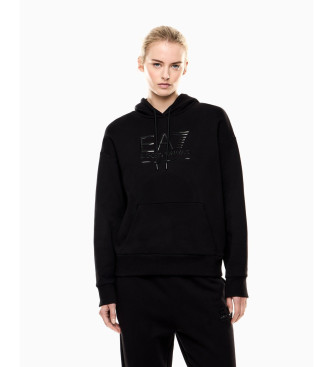EA7 para mujer. 7W000422_AF10377 Sudadera Visibility de mezcla negro (XXS), Casual, Algodón, Manga larga
