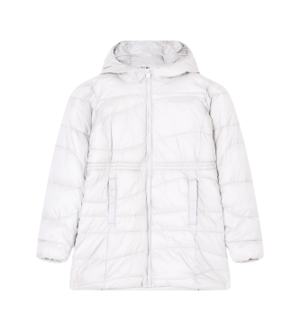 EA7 para niña. 7G000164_AF16413 Abrigo Winter blanco (8Años= 130cm), Casual, Poliéster, moda infantil