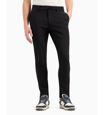 EA7 para hombre. 7M000509_AF14589 Pantalón Golf Pro de tejido técnico Ventus7 negro (XXL), Casual, Poliéster