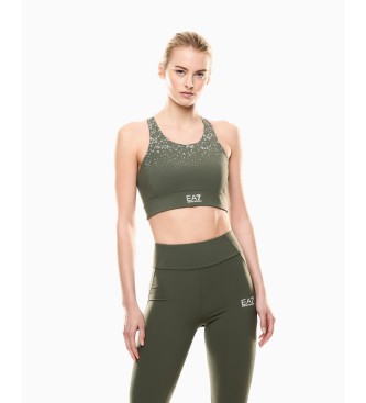EA7 para mujer. 7W000588_AF12625 Sujetador Ventus7 Lab verde (XS), Deportivo, Multideporte, Poliamida