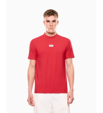 EA7voor mannen. 7M001370_AF17770 Ventus7 T-shirt rood (S), Sportief, Polyester, Korte mouwen