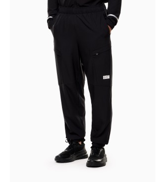 EA7 para hombre. 7M001379_AF13392 Pantalones Ventus7 M negro (M), Casual, Deportivo, Running, Tenis/Padel, Multideporte, Poliéster