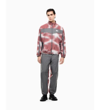 EA7 para hombre. 7M001384_AF21521 Conjunto Ventus7 rojo, gris (M), Casual, Deportivo, Poliamida, Manga larga