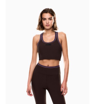 EA7 para mujer. 7W000576_AF15721 Top Vigor7 Lab marrón (S), Deportivo, Multideporte, Poliamida