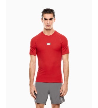 EA7 para hombre. 7M001346_AF22268 Camiseta VIGOR7 roja (3XL), Rojo, Deportivo, Poliéster, Manga corta