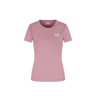 EA7 para mujer. 7W000795_AF18476 Camiseta Dynamic Athlete Vigor7 rosa (XS), Casual, Deportivo, Multideporte, Poliéster, Manga corta