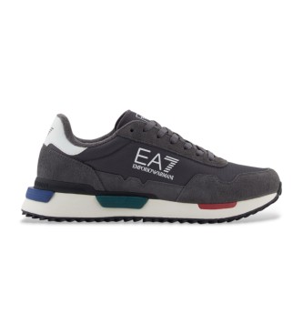 EA7 unisex. 7X000380_AF19175 Zapatillas de Piel New Heritage gris (43 1/3), Plano, Cordones, Casual