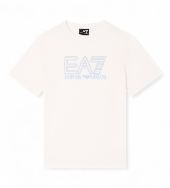 EA7 para niño. 7B000295_AF10375 Camiseta Visibility Boy blanco (10Años= 142cm), Casual, Algodón, Manga corta, moda infantil