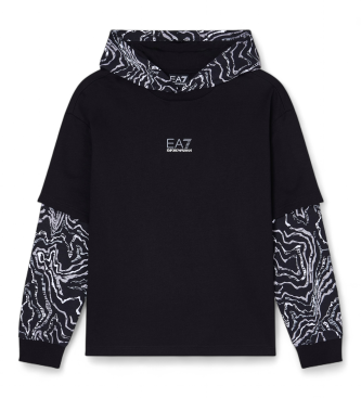 EA7 para niño. 7B000304_AF13512 Camiseta Visibility negro (8Años= 130cm), Casual, Algodón, Manga corta, moda infantil