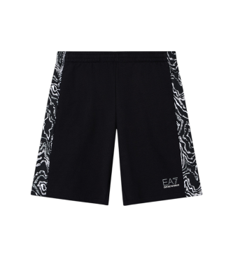 EA7 för pojkar. 7B000305_AF13512 Bermudashorts i ren bomull Visibility svart (16Años= 168cm), Casual, barnmode