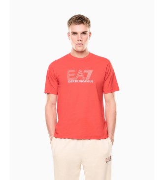 EA7 para hombre. 7M001307_AF10375 Camiseta Visibility rojo (M), Casual, Algodón, Manga corta