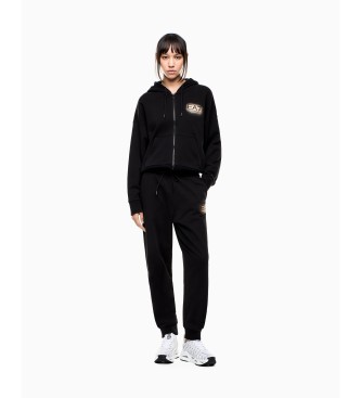EA7 för kvinnor. 7W000942_AF12473 Träningsoverall Visibility svart (XS), Casual, Deportivo, Multisport, Polyester, Lång ärm