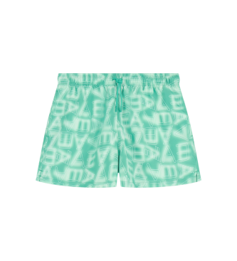 EA7 para hombre. 7M001715_AF21250 Bañador Sports verde (XXL), Beachwear, Poliéster