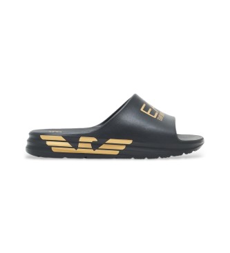 EA7 para hombre. 7X000356_AF18618 Chanclas Crusher Distance negro (40), Plano, Ninguno, Beachwear