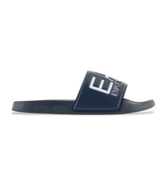 EA7 unisex. 7X000108_AF15118 Flipflops Maxilogo marinblå (40), Karta, Ingen, Strandkläder, Marino