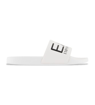 EA7 unisex. 7X000108_AF15118 Maxilogo tofflor vit (35), Karta, Ingen, Strandkläder