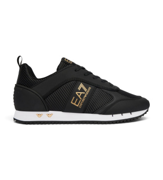 Ea7 Unisex. 7X000337_AF18613 Sneaker Black & White Carbon Nero (43 1/3), Tessuto, Basso, Nessuno, Casual
