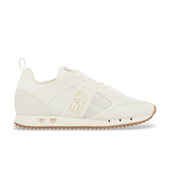EA7 para mujer. 7X000334_AF18610 Zapatillas Laces blanco roto (6USA=38 2/3), Plano, Cordones, Casual