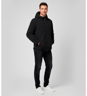 Ecoalf Para Hombre. MCMGAJKASPO00169W25-319 Abrigo Aspo Negro (Xl), Casual, Poliamida, Sostenible-image