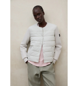 ECOALF para mujer. MCWGAHYAYLA00987S26-132 Abrigo Ayla Hybrid blanco roto (XS), Casual, Poliéster Reciclado, Sostenible