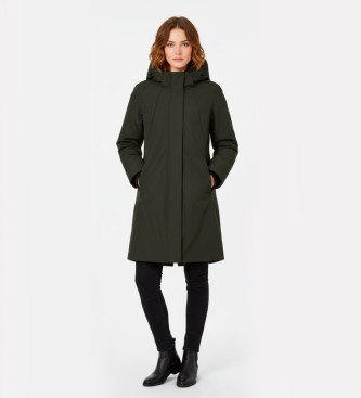 ECOALF para mujer. MCWGAJKGLAMO0255W25-106 Abrigo Glamour verde oscuro (S), Casual, Poliéster Reciclado, Sostenible