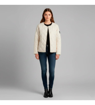 ECOALF para mujer. MCWGAJKMUSA00987S25-223 Abrigo Musaalf beige (M), Casual, Poliéster Reciclado, Sostenible