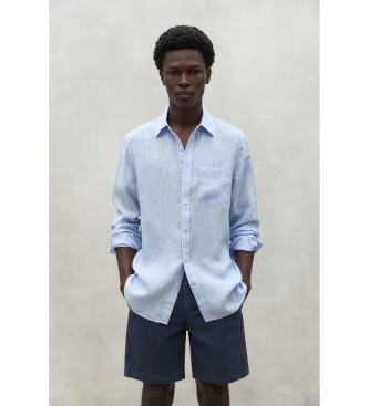 ECOALF para hombre. MCMGASRADANS0725S24-836 Camisa Adan azul (M), Casual, Lino, Manga larga, ECOALF outlet 2024.