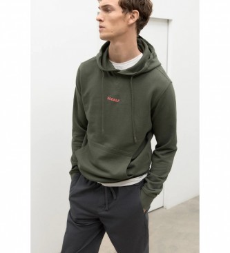 ECOALF para hombre. GASTBARCA0800MS23-128 Sudadera Barcaalf Sweatshirt verde (S), Casual, Manga larga, Algodón Orgánico, Sostenible, Algod&#
