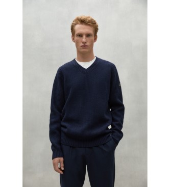 ECOALF para hombre. MCMGAKNBOJ000632W24-161 Jersey Boj marino (S), Casual, Sostenible, Lana reciclada