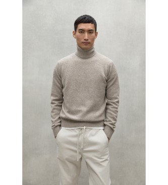 ECOALF para hombre. MCMGAKNBRUNA0632W24-389 Jersey Brun beige (S), Casual, Sostenible, Lana reciclada