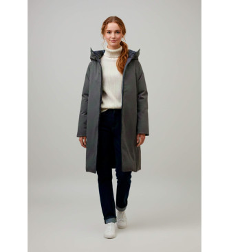 ECOALF para mujer. MCWGAJKBARU00048W25-424 Chaqueta Baru Reversible gris (L), Casual, Poliéster Reciclado, Sostenible