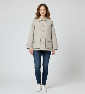 ECOALF para mujer. MCWGAJKBORNA0042W25-994 Chaqueta Bornas beige (M), Casual, Poliéster Reciclado, Sostenible