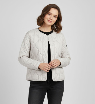 ECOALF para mujer. MCWGAJKMUSA00987W25-292 Chaqueta Musa Onion blanco roto (M), Beige, Casual, Poliéster Reciclado, Sostenible