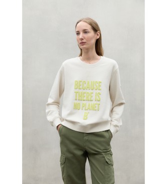 ECOALF para mujer. MCWGASTEFESO0800S24-021 Sudadera Efeso blanco roto (L), Casual, Manga larga, Algodón Orgánico, Sostenible, Algodón R