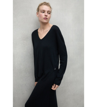 ECOALFvoor vrouwen. MCWGAKNGRACI0665S25-319 Trui Gracilialf (S), Zwart, Casual, Lyocell, Duurzaam