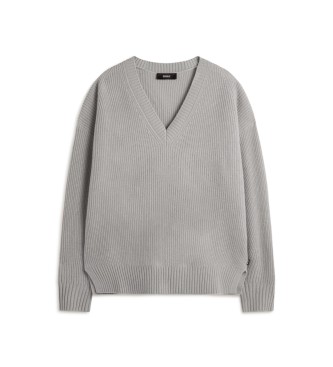 ECOALF para mujer. MCWGAKNAZALE0632W24-341 Jersey Azalea gris (XL), Casual, Manga larga, Sostenible, Lana reciclada