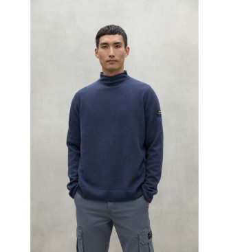 ECOALF para hombre. MCMGAKNLORO00632W24-510 Jersey Loro marino (S), Casual, Sostenible, Lana reciclada