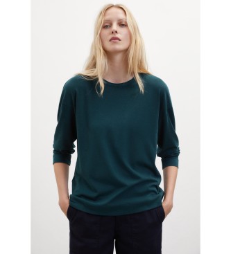ECOALF para mujer. GATSMALMO0824WW23-110 Camiseta Malmo verde (L), Casual, Manga larga, Algodón Orgánico, Sostenible, ECOALF outlet 2024.