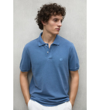 ECOALF para hombre. MCMGAPOTEDAN0838S25-168 Polo Tedan azul (S), Casual, Manga larga, Sostenible, Algodón Reciclado