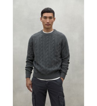 ECOALF para hombre. MCMGAKNTILO00632W24-339 Jersey Tilo gris (S), Casual, Sostenible, Lana reciclada